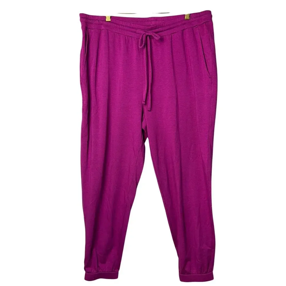 Eileen Fisher Cozy Brushed Terry Hug Joggers Size XL Orchid NWT Plus Size Luxury
